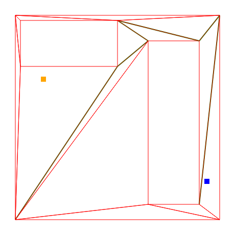Navmesh with path edges marked
